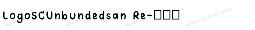 LogoSCUnbundedsan Re字体转换